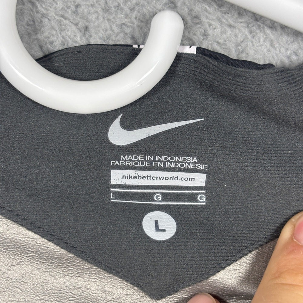 Nike Pullover Mens L Black 1/4 Zip Panther Athletic Sleeve Pocket Reflective - Picture 4 of 9